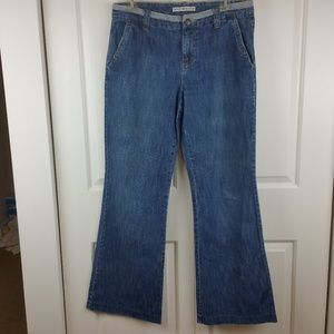 Hilfiger Flare Rolled Waist Blue Jeans VGUC 8